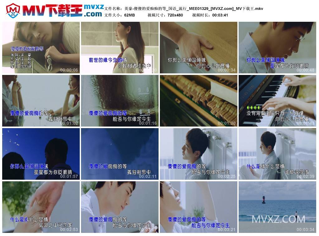 英豪-傻傻的爱痴痴的等_国语_流行_MEE01329
